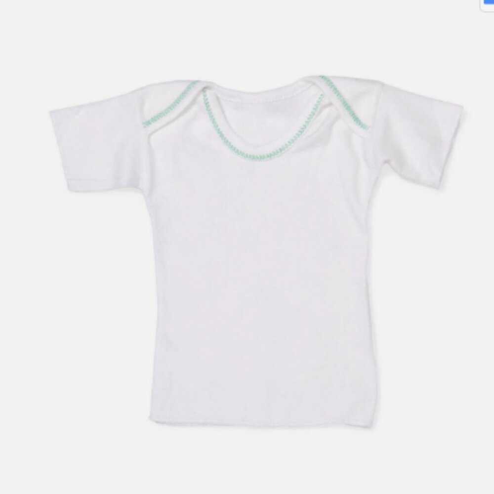 Baby Slipover Short-Sleeve Shirt, White, 6 Month Size 2/ 4 Pack